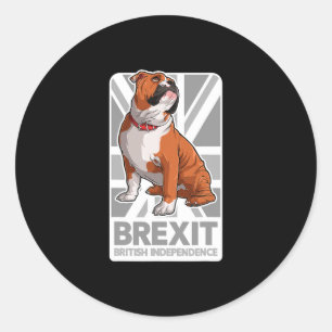 Bulldog Patriotic English Bulldog Union Jack Flag Runder Aufkleber
