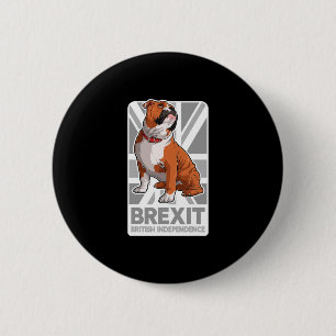 Bulldog Patriotischer English Bulldog Union Jack F Button