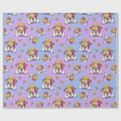 Bulldog pattern geschenkpapier (Flach)