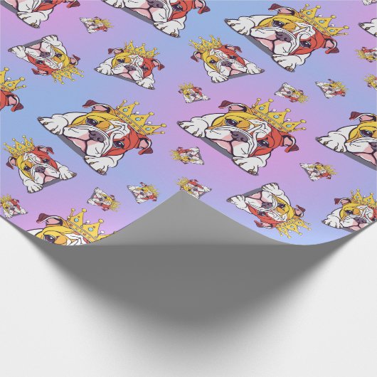Bulldog pattern geschenkpapier (Ecke)
