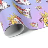 Bulldog pattern geschenkpapier (Rolleneckpunkt)