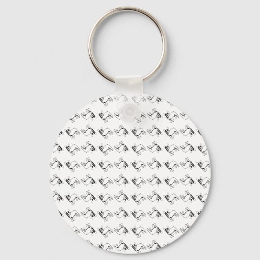 Bulldog Patterns Schlüsselanhänger (Vorderseite)