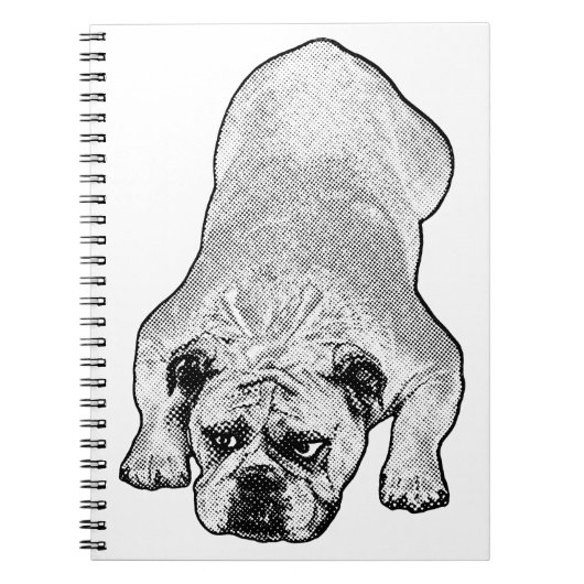 Bulldog Pause Winter Journal Notizblock (Vorderseite)