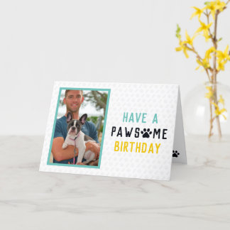 Bulldog Pawsome Birthday Karte