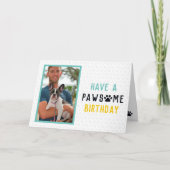 Bulldog Pawsome Birthday Karte (Vorderseite)