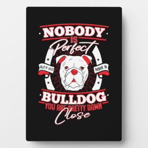 Bulldog Perfektion Hunde Liebe Fotoplatte
