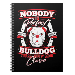 Bulldog Perfektion Hunde Liebe Notizblock