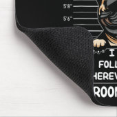 Bulldog Personal Stalker Ich werde Ihnen folgen Mousepad (Ecke)
