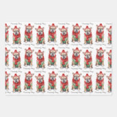 Bulldog Personalisiert Dog Lover Weihnachten Geschenkpapier Set (Vorderseite)