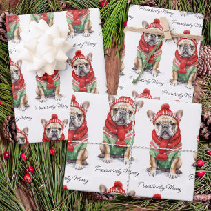 Bulldog Personalisiert Dog Lover Weihnachten Geschenkpapier Set
