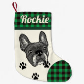 Bulldog Personalisiert Kleiner Weihnachtsstrumpf (Vorderseite)