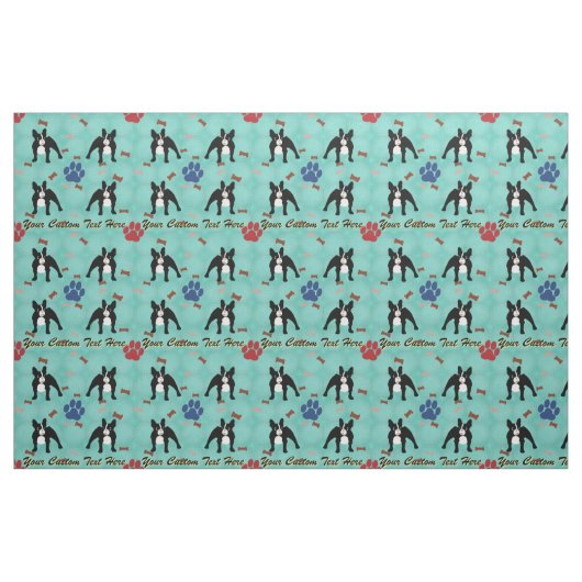 Bulldog - Personalisiert Stoff (Fat Quarter (45,7 x 55,9 cm))