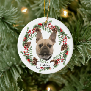 Bulldog Personalisierter Haustier Keramik Ornament