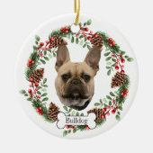 Bulldog Personalisierter Haustier Keramik Ornament (Vorne)
