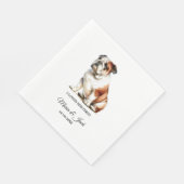 Bulldog Personalisierter Hund, den ich liebte, ihr Serviette (Ecke)