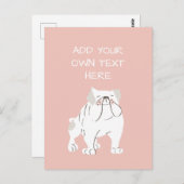 Bulldog Personalisierter Hund Name Postkarte (Vorne/Hinten)