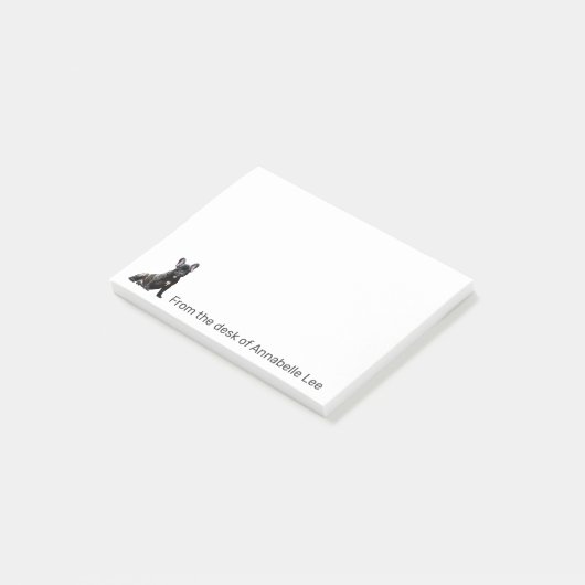 Bulldog-Persönlichkeit Post-it Klebezettel (angewinkelt)