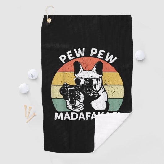 Bulldog-Pew Madafakas Crazy Golfhandtuch (Insitu)