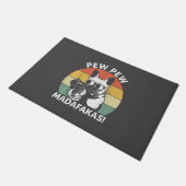 Bulldog Pew Madafakas Crazy Pew Fußmatte (Schrägansicht)