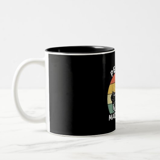 Bulldog Pew Madafakas Crazy Pew Zweifarbige Tasse (Links)