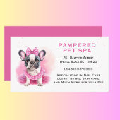 Bulldog Pink Pet Groomer Wellness-Center Visitenkarte