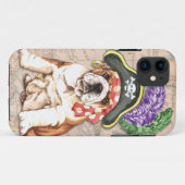 Bulldog Pirate Case-Mate iPhone Hülle (Rückseite (Horizontal))