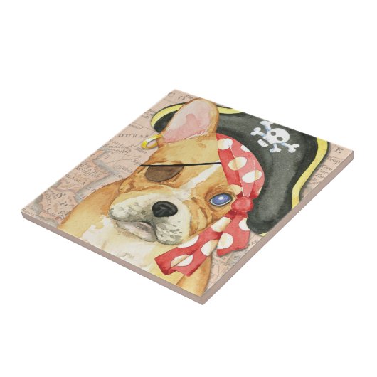Bulldog Pirate Fliese (Seite)