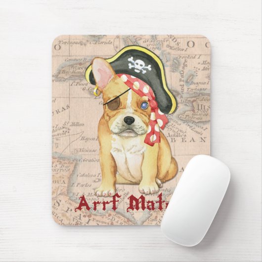 Bulldog Pirate Mousepad (Mit Mouse)