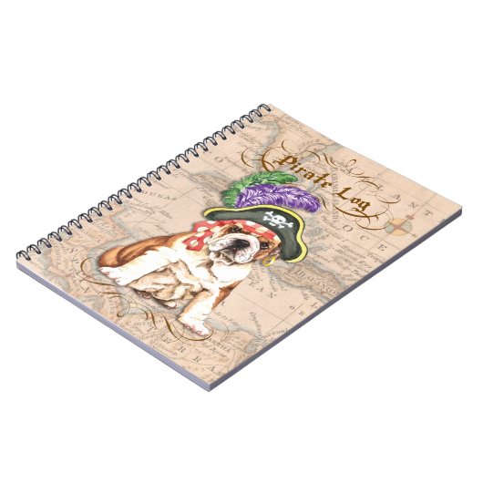 Bulldog Pirate Notizblock (Linke Seite)