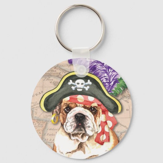 Bulldog Pirate Schlüsselanhänger (Vorderseite)