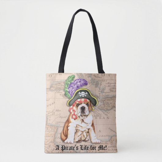 Bulldog Pirate Tasche (Vorderseite)