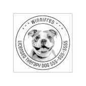 Bulldog Pit Bull Dog Foto Runde Gummistempel (Prägung)