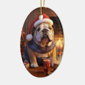 Bulldog Police Lover Pet Ornament Memorial Geschen (Links)