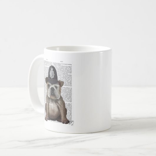 Bulldog Policeman Kaffeetasse (Vorderseite Links)