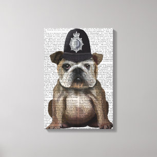 Bulldog Policeman Leinwanddruck
