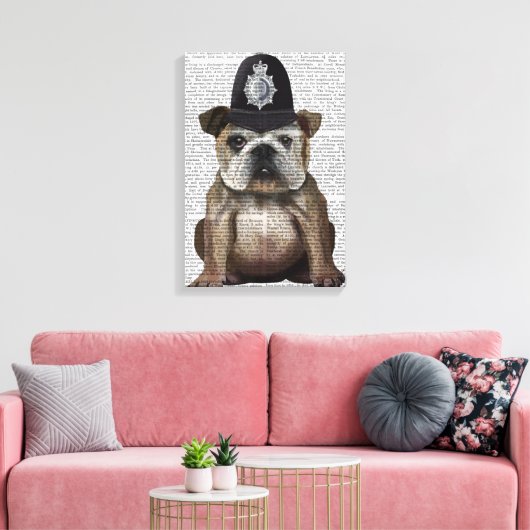 Bulldog Policeman Leinwanddruck (Insitu (Wohnzimmer))