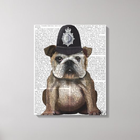 Bulldog Policeman Leinwanddruck (Vorderseite)