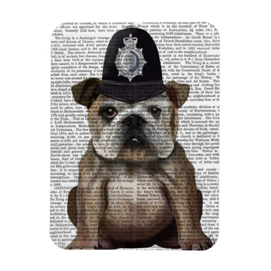 Bulldog Policeman Magnet (Vertikal)