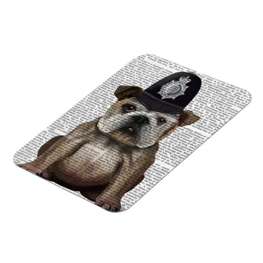 Bulldog Policeman Magnet (Linke Seite)