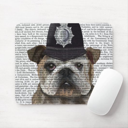 Bulldog Policeman Mousepad (Mit Mouse)