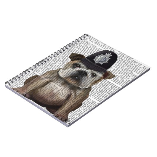 Bulldog Policeman Notizblock (Linke Seite)