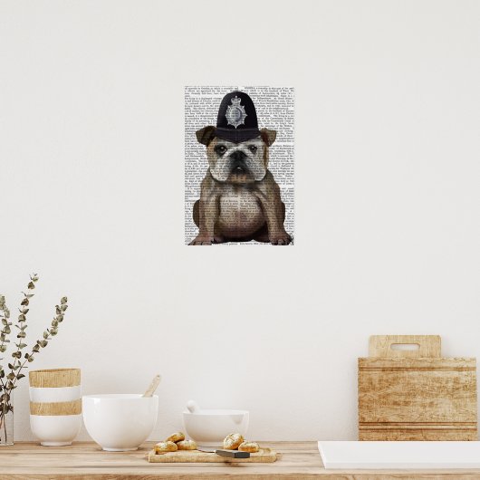 Bulldog Policeman Poster (Küche)