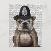 Bulldog Policeman Postkarte (Vorderseite)