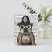 Bulldog Policeman Postkarte (Stehend Vorderseite)