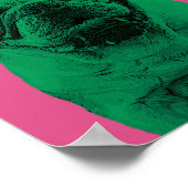 Bulldog-Pop-Art-Poster Poster (Ecke)