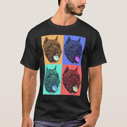 Bulldog Pop Art T-Shirt (Vorderseite)