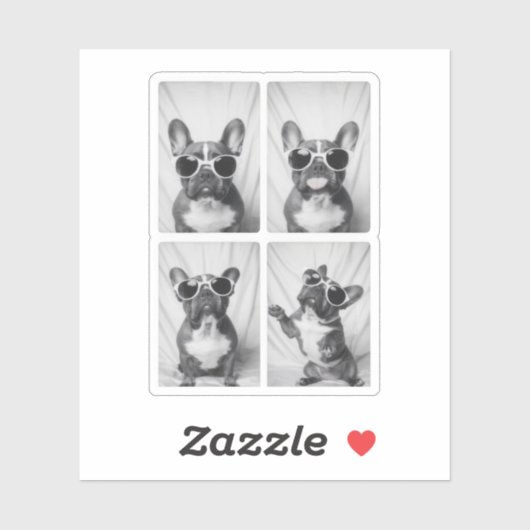 Bulldog-Portrait Aufkleber (Blatt)