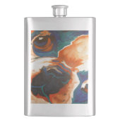Bulldog-Portrait Flachmann (Vorderseite)