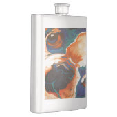 Bulldog-Portrait Flachmann (Rechts)