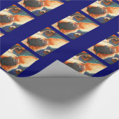 Bulldog-Portrait Geschenkpapier (Ecke)